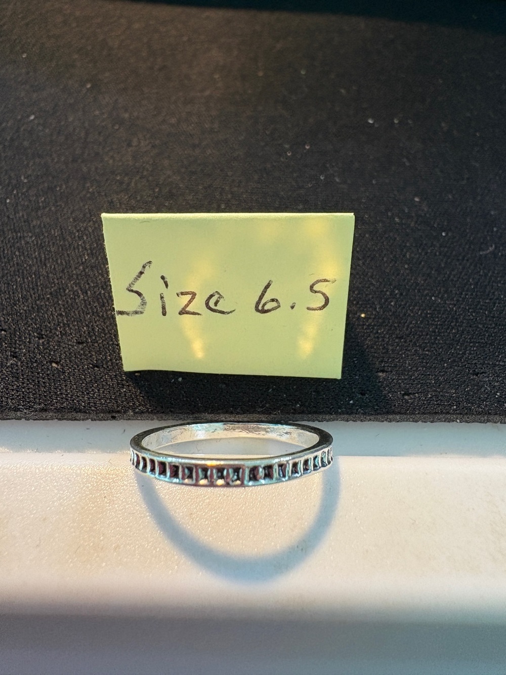 Classic Silver Beaded Edge Ring - Size 6.5